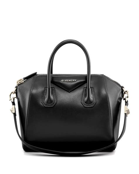 small black givenchy bag|Givenchy black logo handbag.